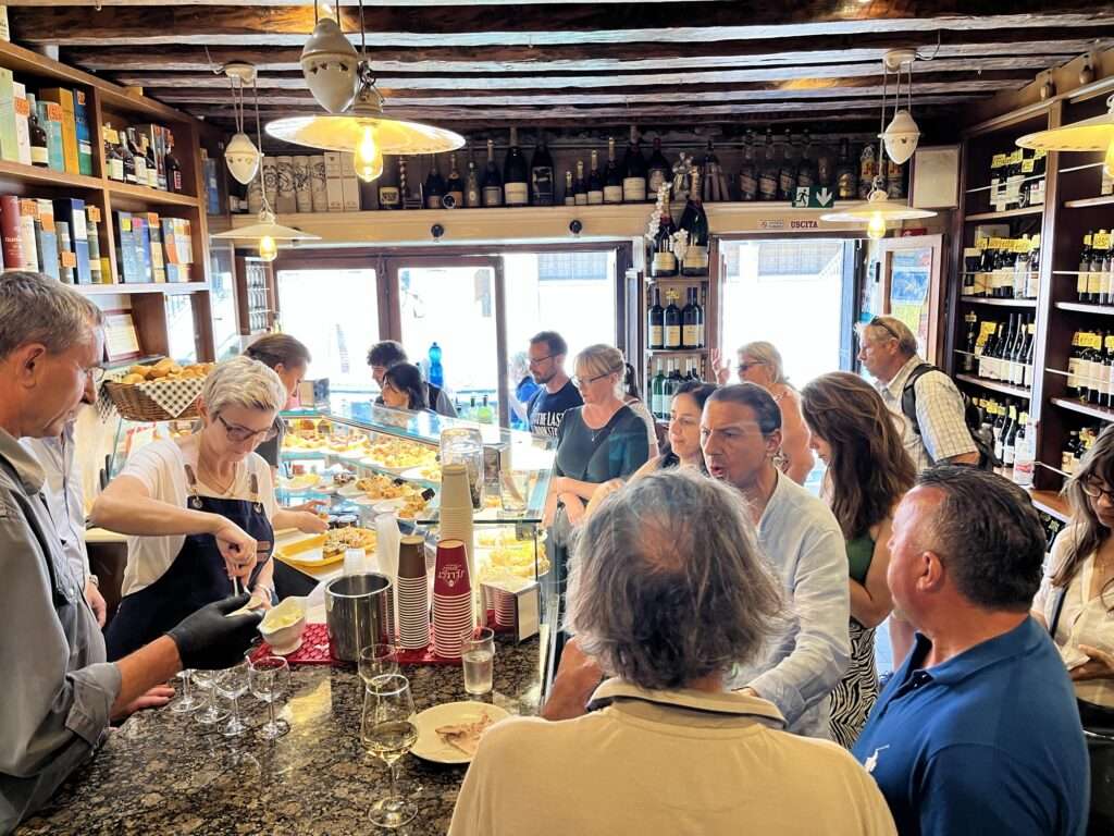 A popular bacaro in Venice
